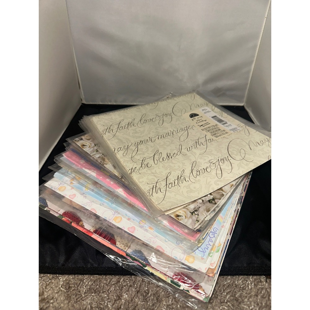 Vintage Hallmark Ambassador Gift Wrap Sheets Lot Wedding Baby Birthday 24pk